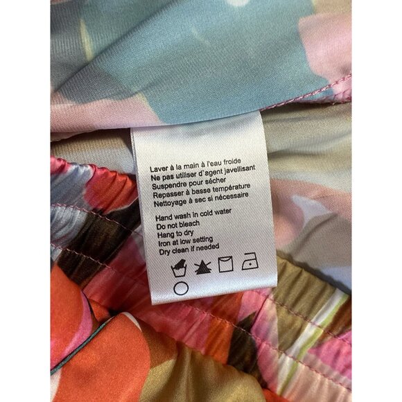 Charlie CWB Apparel Wide Leg Floral Womens Pants Sz M Poly Spandex With Pockets - Picture 6 of 10